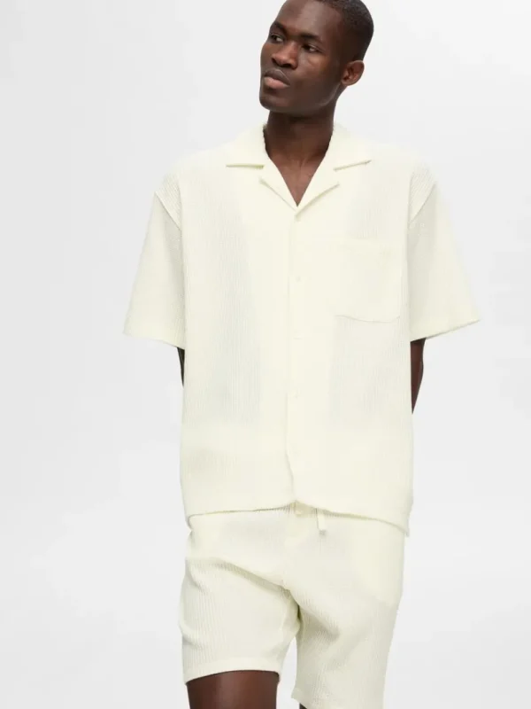 Shorts>SELECTED VAFLET SHORTS White