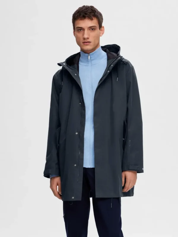 Overtøj>SELECTED VANDAFVISENDE PARKA Blue