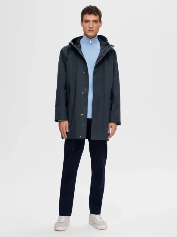 Overtøj>SELECTED VANDAFVISENDE PARKA Blue