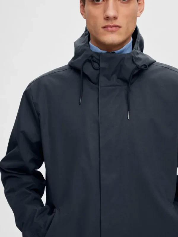 Overtøj>SELECTED VANDAFVISENDE PARKA Blue