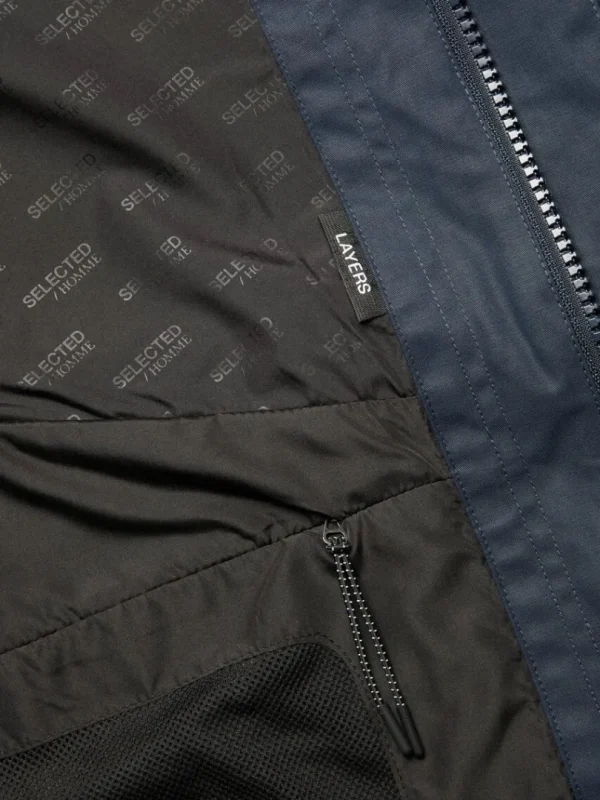 Overtøj>SELECTED VANDAFVISENDE PARKA Blue