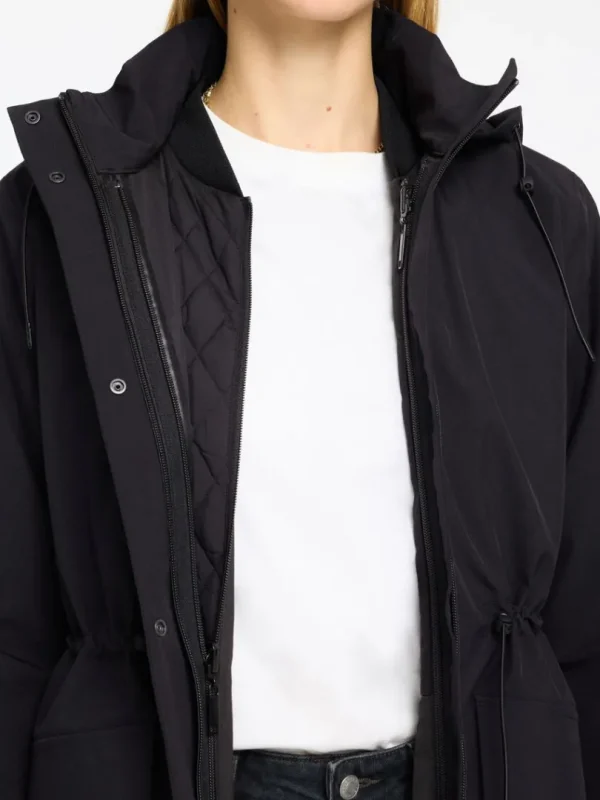 Overtøj>SELECTED VANDTÆT PARKA Black