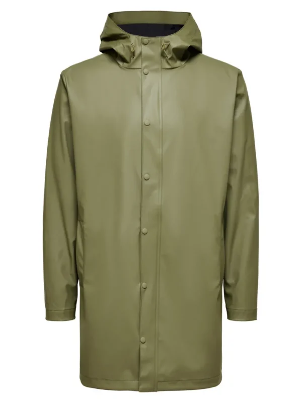 Overtøj>SELECTED VANDTÆT REGNJAKKE Green