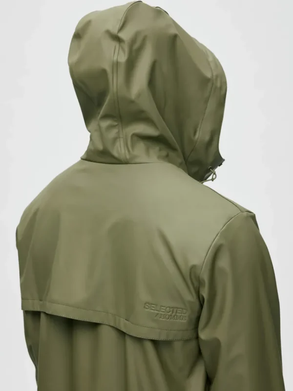 Overtøj>SELECTED VANDTÆT REGNJAKKE Green