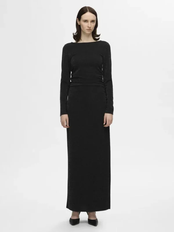 Kjoler>SELECTED VENDBAR GLITTER MAXIKJOLE Black