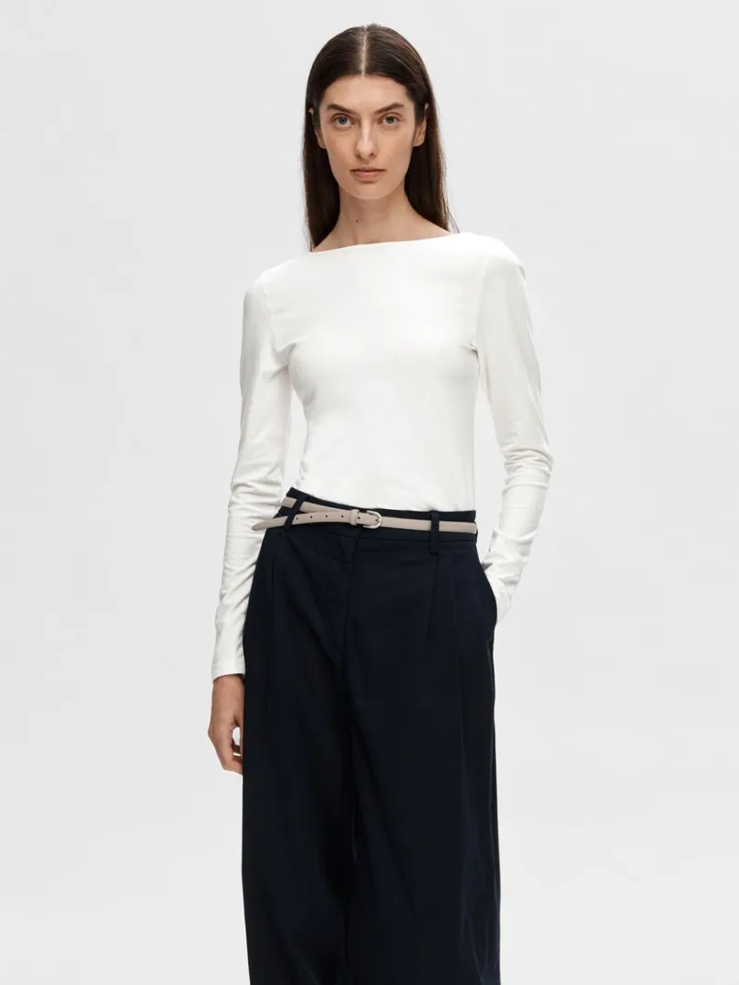 vendbar_langrmet_tshirt_0.webp T-shirts>SELECTED VENDBAR LANGÆRMET T-SHIRT White