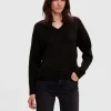 Strik>SELECTED V-HALS PULLOVER Black
