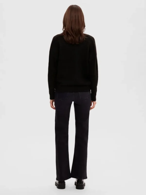 Strik>SELECTED V-HALS PULLOVER Black
