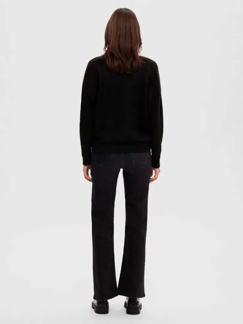 vhals_pullover_4.webp Strik>SELECTED V-HALS PULLOVER Black