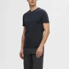 T-shirts>SELECTED V-HALS T-SHIRT Blue
