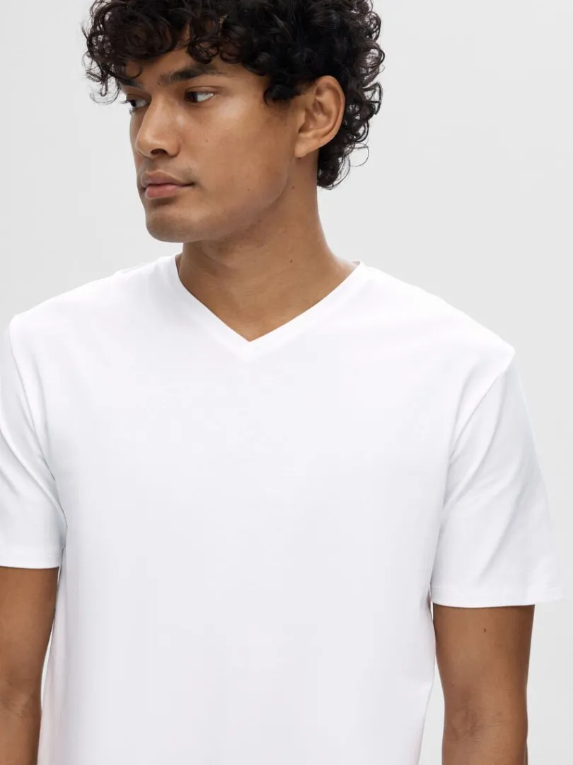 vhals_tshirt_3-3.webp T-shirts>SELECTED V-HALS T-SHIRT White
