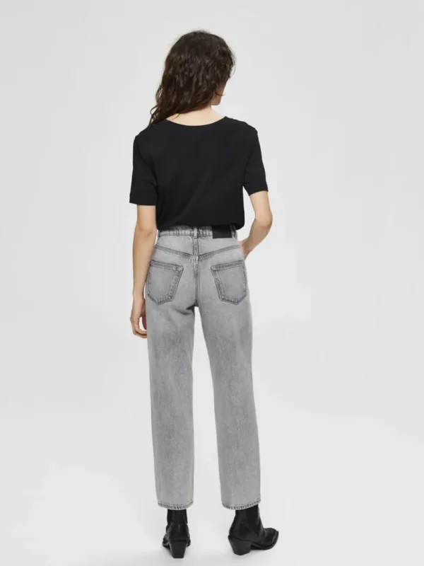 T-shirts>SELECTED V-HALS T-SHIRT Black