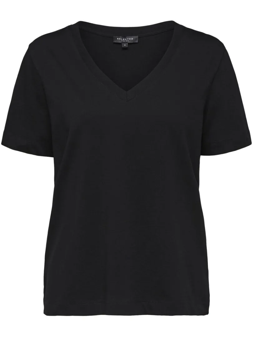vhals_tshirt_5-1.webp T-shirts>SELECTED V-HALS T-SHIRT Black