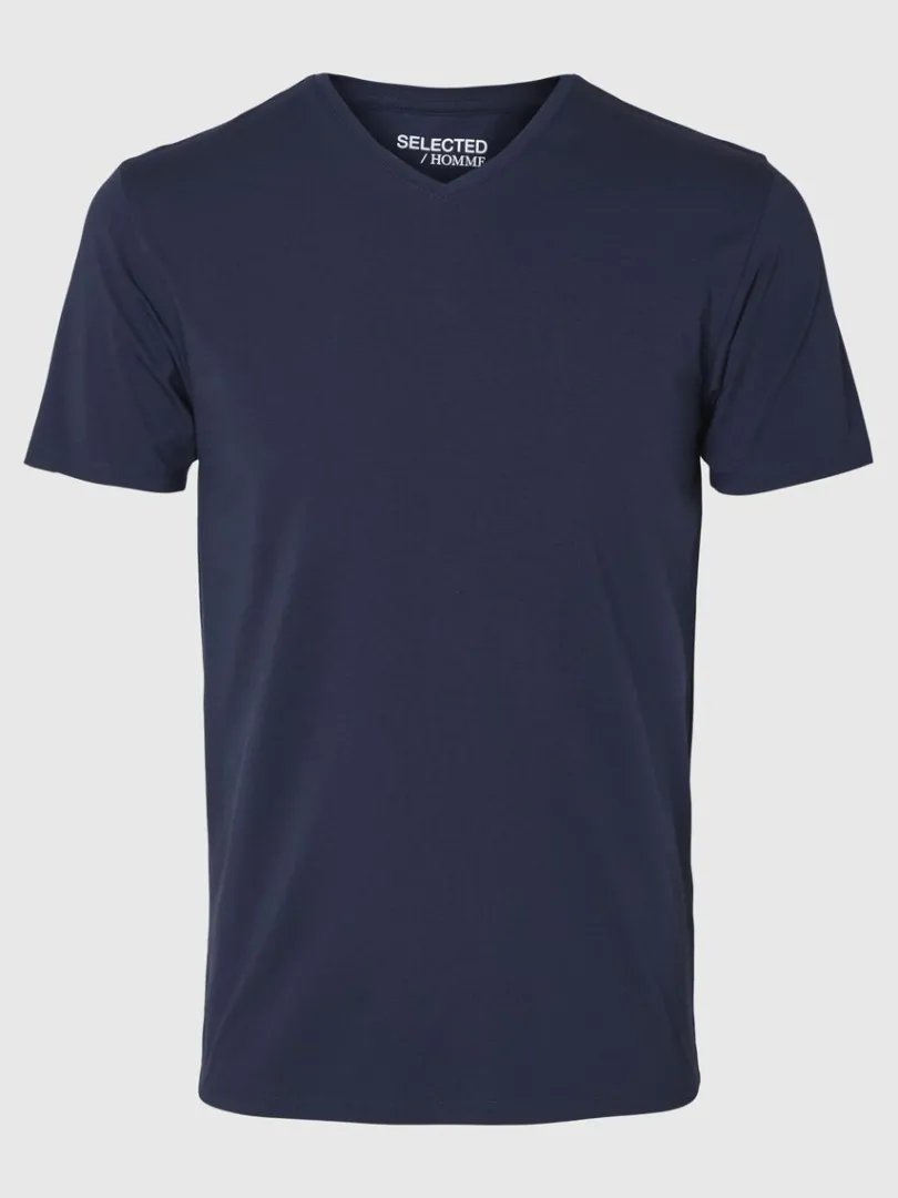 vhals_tshirt_5-2.webp T-shirts>SELECTED V-HALS T-SHIRT Blue