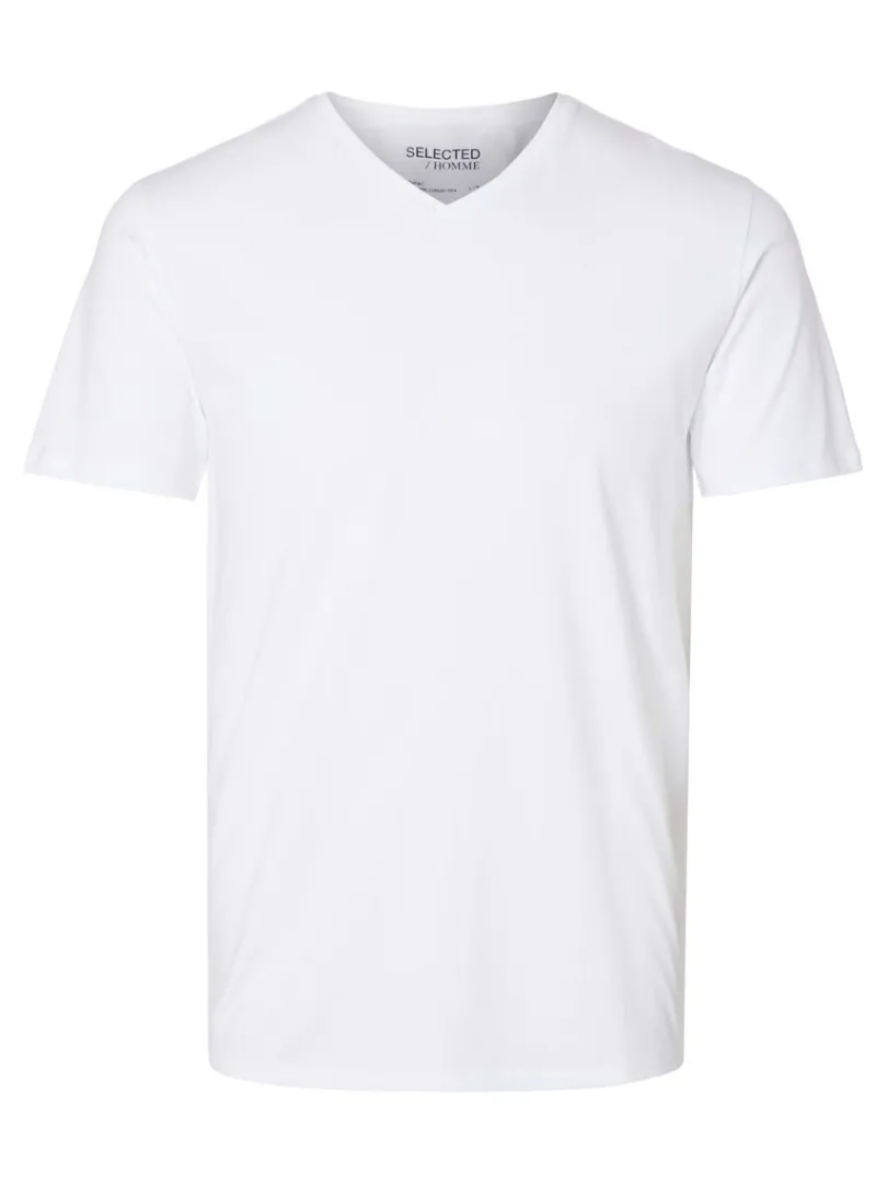 vhals_tshirt_5-3.webp T-shirts>SELECTED V-HALS T-SHIRT White