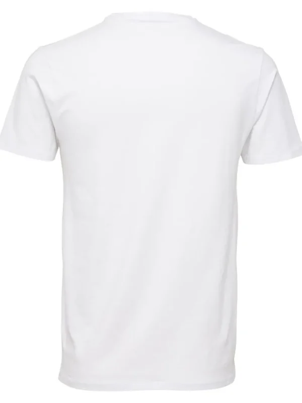 T-shirts>SELECTED V-HALS T-SHIRT White