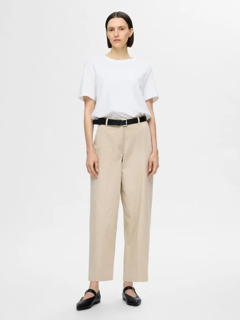 vide_ben_chinos_1.webp Bukser | Jakkesæt & Blazers>SELECTED VIDE BEN CHINOS Beige