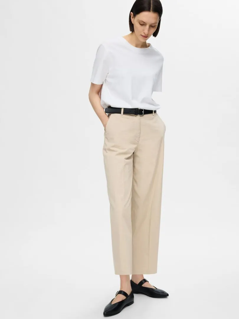 vide_ben_chinos_2.webp Bukser | Jakkesæt & Blazers>SELECTED VIDE BEN CHINOS Beige