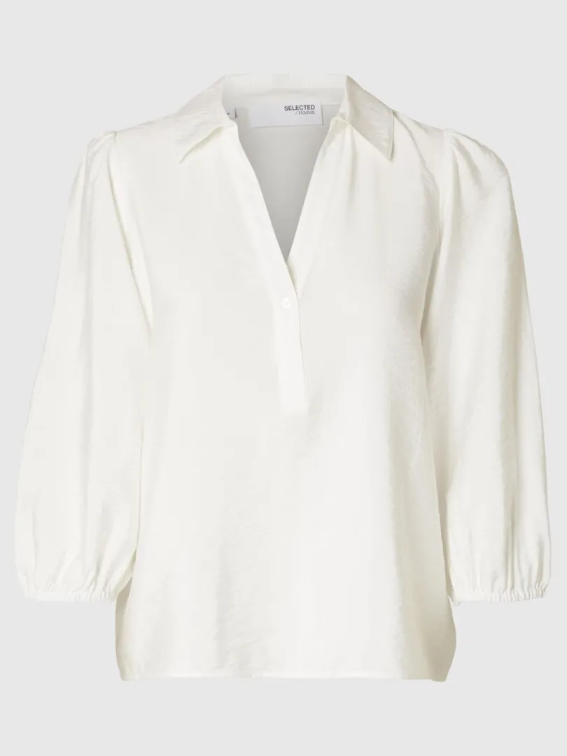 vudskring_bluse_5-2.webp Toppe Og Bluser>SELECTED V-UDSKÆRING BLUSE White