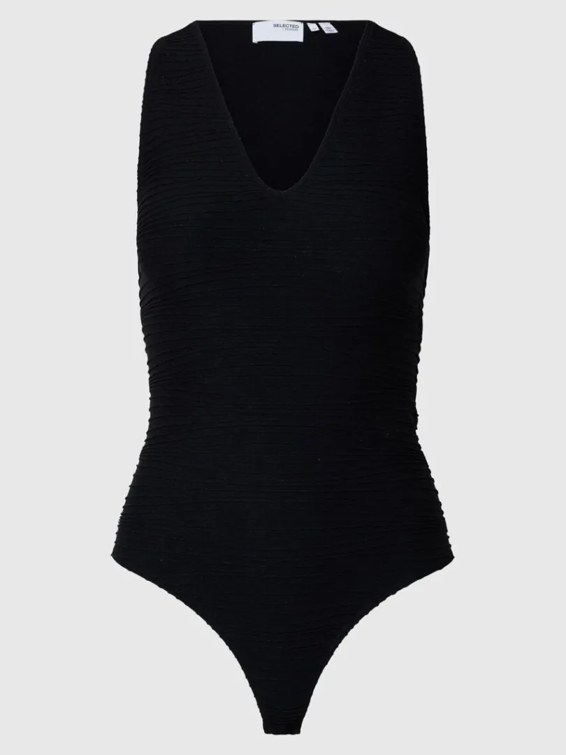 vudskring_glitter_bodysto_0.webp Toppe Og Bluser>SELECTED V-UDSKÆRING GLITTER BODYSTOCKING Black