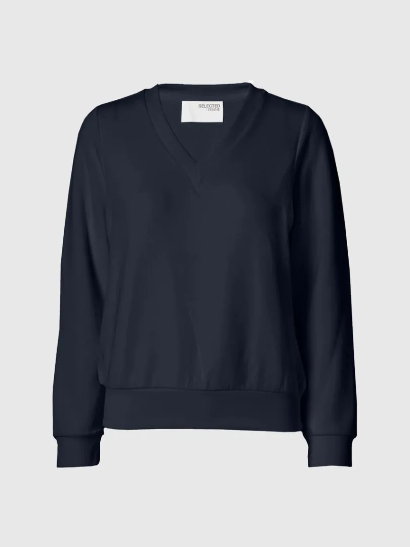vudskring_pullover_5.webp Toppe Og Bluser>SELECTED V-UDSKÆRING PULLOVER Blue