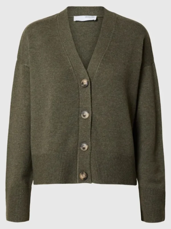 Strik>SELECTED V-UDSKÆRING STRIKKET CARDIGAN Green