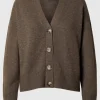 Strik>SELECTED V-UDSKÆRING STRIKKET CARDIGAN Brown