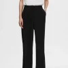 Bukser | Jakkesæt & Blazers>SELECTED VÆVEDE BREDE BUKSER Black