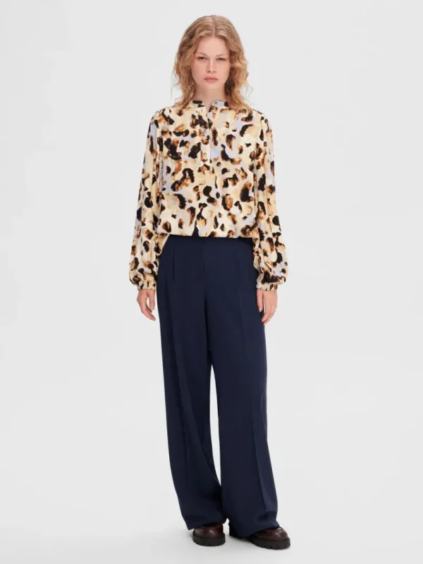 Bukser | Jakkesæt & Blazers>SELECTED VÆVEDE BREDE BUKSER Blue