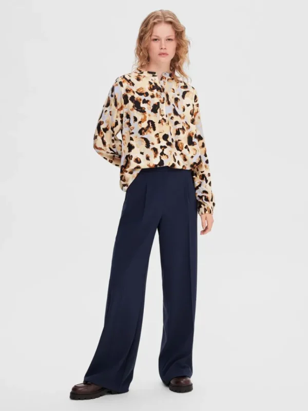Bukser | Jakkesæt & Blazers>SELECTED VÆVEDE BREDE BUKSER Blue