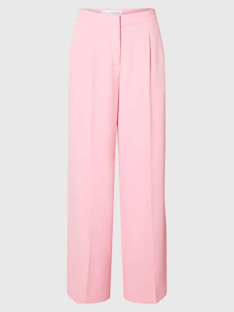 vvede_brede_bukser_5-2.webp Bukser>SELECTED VÆVEDE BREDE BUKSER Pink