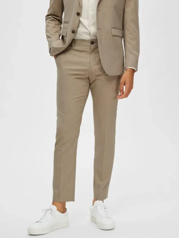 Bukser | Jakkesæt & Blazers>SELECTED VÆVEDE BUKSER Beige