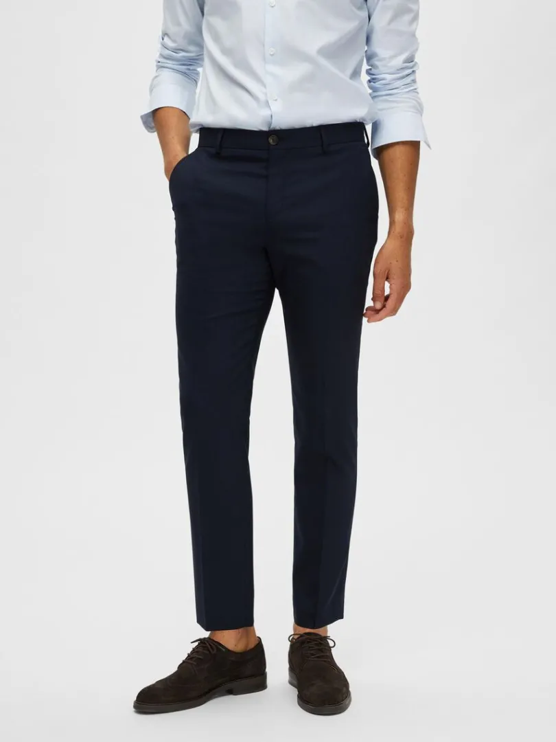 vvede_bukser_0-3.webp Bukser | Jakkesæt & Blazers>SELECTED VÆVEDE BUKSER Blue