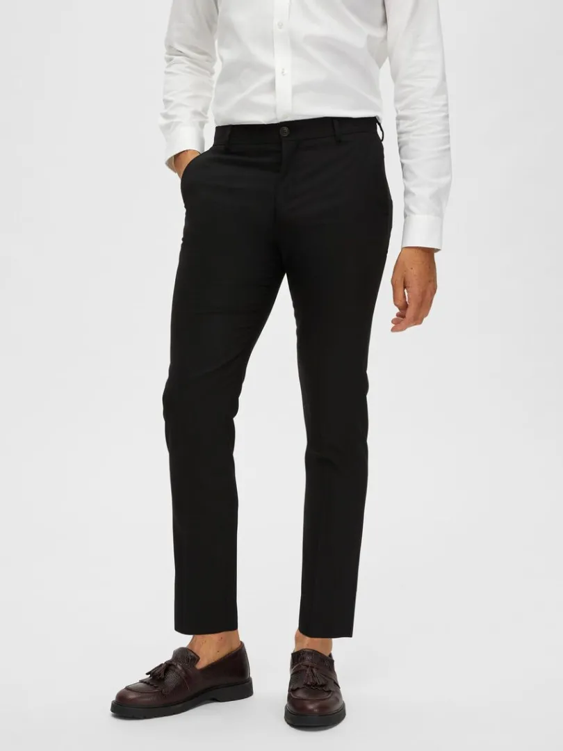 vvede_bukser_0-5.webp Bukser | Jakkesæt & Blazers>SELECTED VÆVEDE BUKSER Black