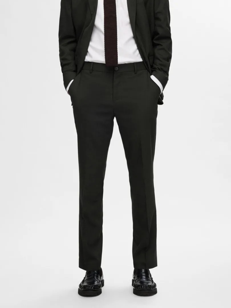 vvede_bukser_0.webp Bukser | Jakkesæt & Blazers>SELECTED VÆVEDE BUKSER Green