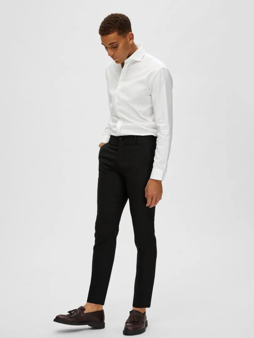 vvede_bukser_1-5.webp Bukser | Jakkesæt & Blazers>SELECTED VÆVEDE BUKSER Black