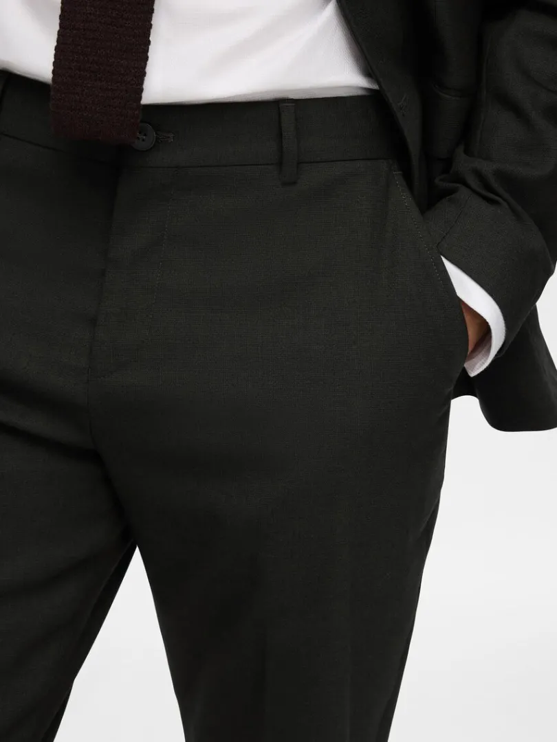vvede_bukser_5.webp Bukser | Jakkesæt & Blazers>SELECTED VÆVEDE BUKSER Green