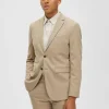 Jakkesæt & Blazers>SELECTED VÆVET BLAZER Beige