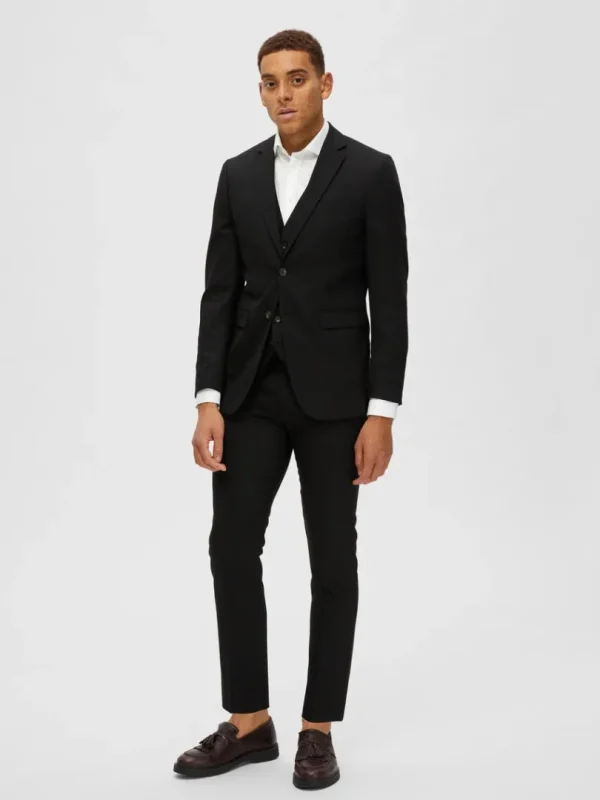 Jakkesæt & Blazers>SELECTED VÆVET BLAZER Black