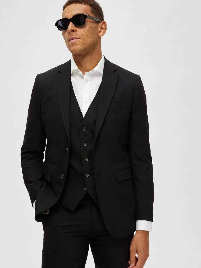 vvet_blazer_3-5.webp Jakkesæt & Blazers>SELECTED VÆVET BLAZER Black