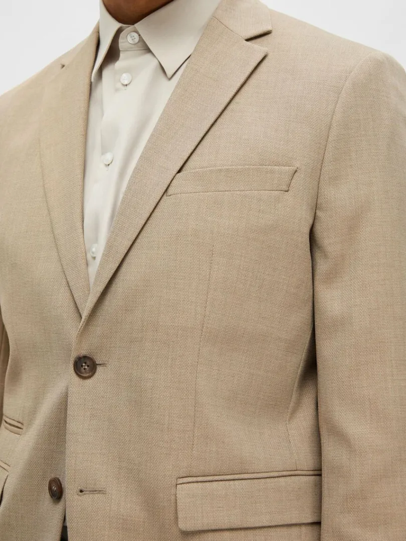 vvet_blazer_5-2.webp Jakkesæt & Blazers>SELECTED VÆVET BLAZER Beige