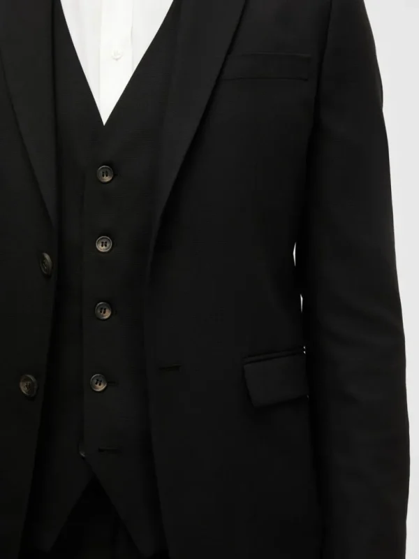 Jakkesæt & Blazers>SELECTED VÆVET BLAZER Black