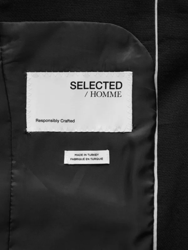 Jakkesæt & Blazers>SELECTED VÆVET BLAZER Black