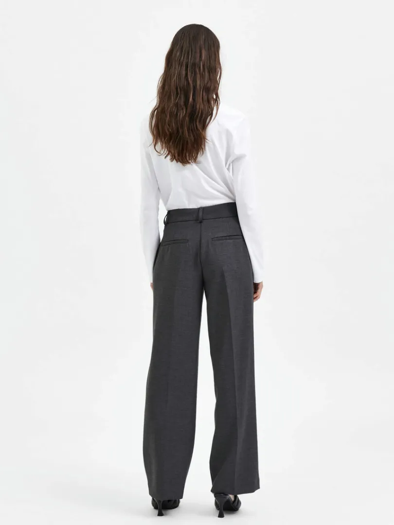 vvet_brede_bukser_4.webp Bukser | Jakkesæt & Blazers>SELECTED VÆVET BREDE BUKSER Grey
