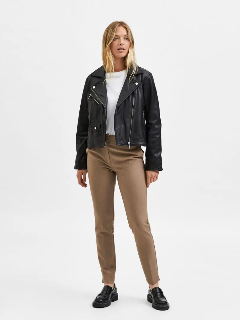 vvet_bukser_1-2.webp Bukser | Jakkesæt & Blazers>SELECTED VÆVET BUKSER Brown