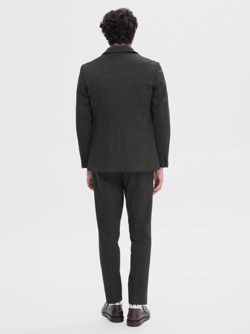 vvet_slim_fit_blazer_1.webp Jakkesæt & Blazers>SELECTED VÆVET SLIM FIT BLAZER Grey