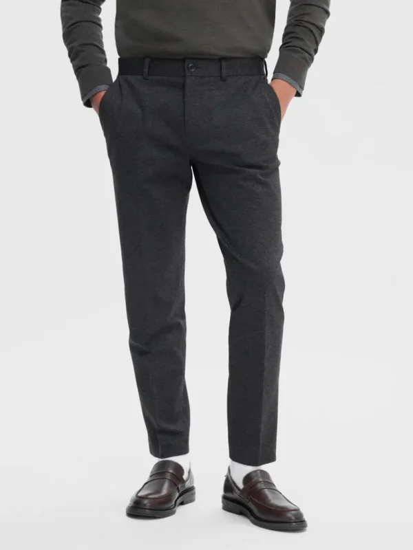 Bukser | Jakkesæt & Blazers>SELECTED VÆVET SLIM FIT BUKSER Grey