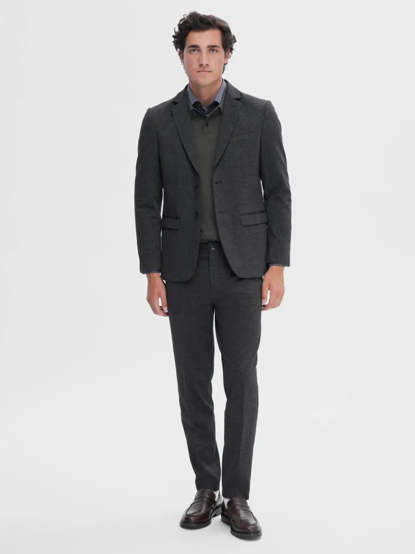vvet_slim_fit_bukser_2.webp Bukser | Jakkesæt & Blazers>SELECTED VÆVET SLIM FIT BUKSER Grey