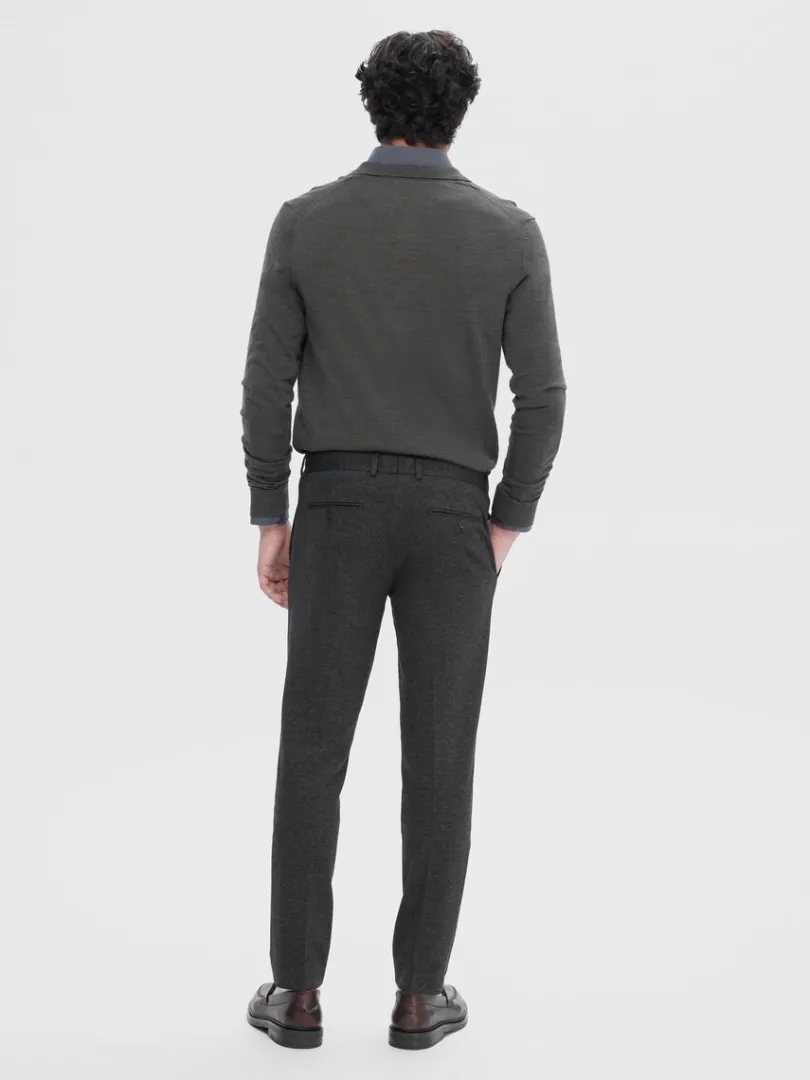 vvet_slim_fit_bukser_5.webp Bukser | Jakkesæt & Blazers>SELECTED VÆVET SLIM FIT BUKSER Grey