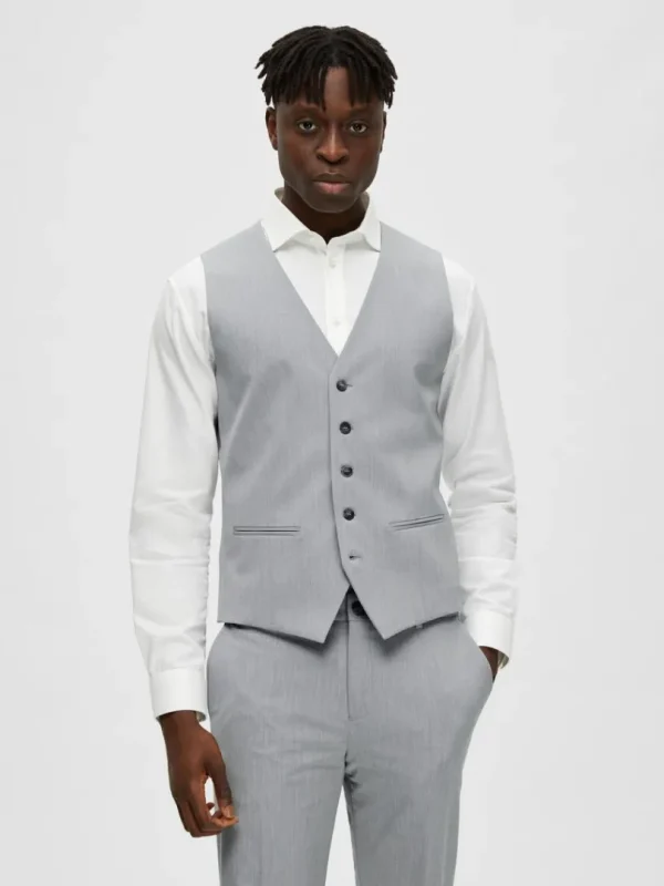 Jakkesæt & Blazers>SELECTED VÆVET VEST Grey